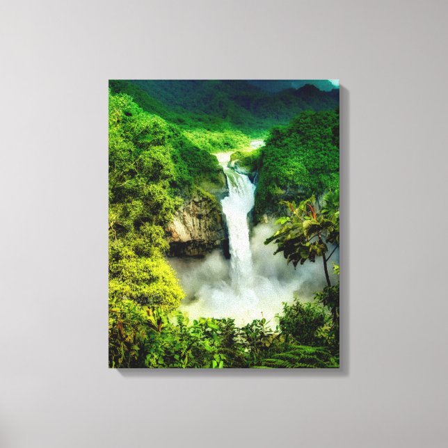 Waterfalls | San Rafael Falls, Ecuador Canvas Print (Front)