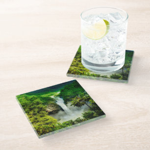 Waterfalls   San Rafael Falls, Ecuador Glass Coaster