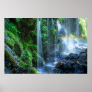 Waterfalls Shinmata Ravine, Japan Poster