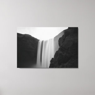 Waterfalls   Skogafoss Waterfall, Iceland Canvas Print
