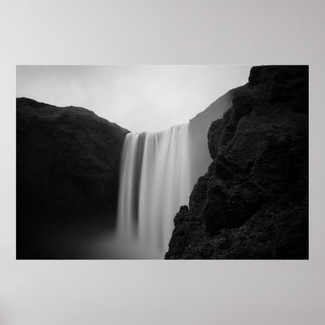 Waterfalls | Skogafoss Waterfall, Iceland Poster (Front)