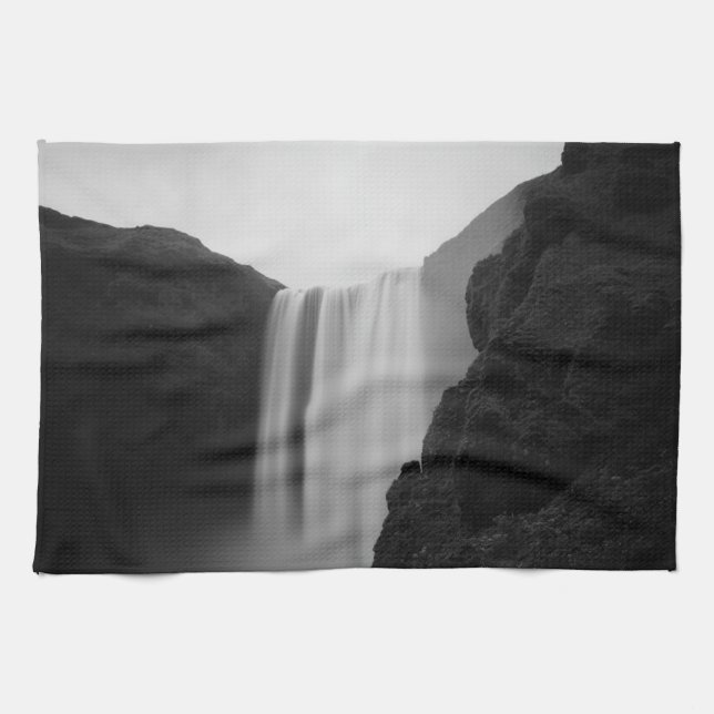 Waterfalls | Skogafoss Waterfall, Iceland Tea Towel (Horizontal)