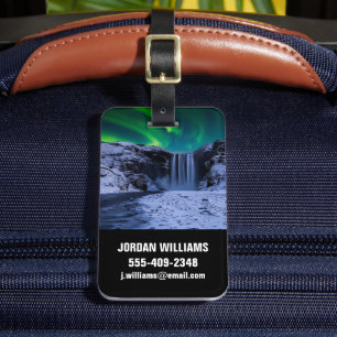Waterfalls Skógafoss Waterfall Luggage Tag