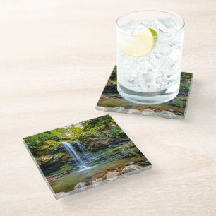Waterfalls   Smokey Mountain National Park Glass Coaster