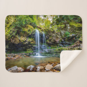 Waterfalls Smokey Mountain National Park Sherpa Blanket