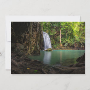 Waterfalls   Spring Rainforest Waterfall Thailand Thank You Card