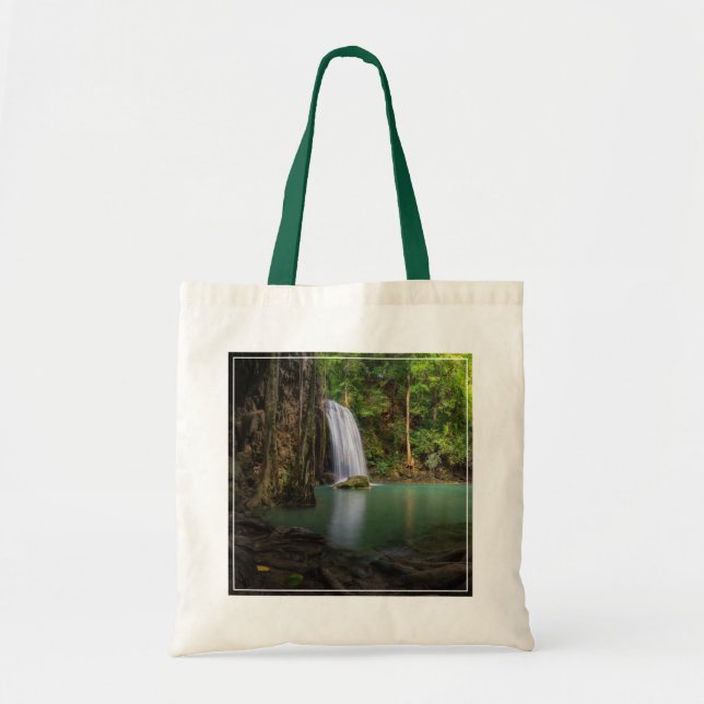 Waterfalls | Spring Rainforest Waterfall Thailand Tote Bag (Front)