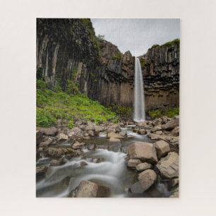 Waterfalls   Svartifoss Waterfall, South Iceland Jigsaw Puzzle