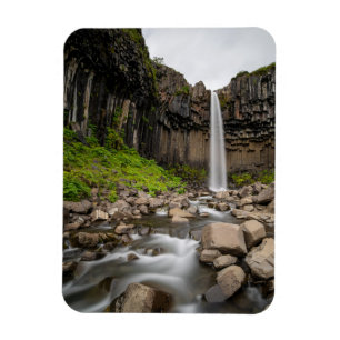 Waterfalls   Svartifoss Waterfall, South Iceland Magnet