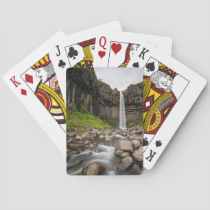 Waterfalls   Svartifoss Waterfall, South Iceland Playing Cards