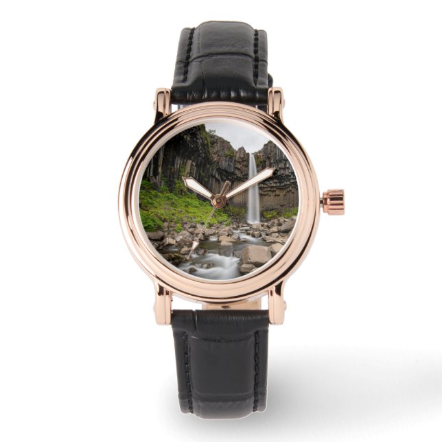 Waterfalls | Svartifoss Waterfall, South Iceland Watch (Front)