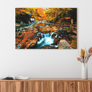 Waterfalls   Takaragawa Onsen Osenkaku, Japan Canvas Print