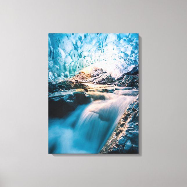 Waterfalls | Vatnajokull Glacier, Eastern Iceland Canvas Print (Front)