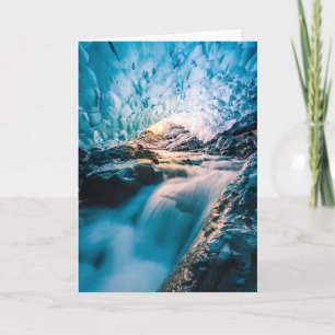Waterfalls Vatnajokull Glacier, Eastern Iceland Card
