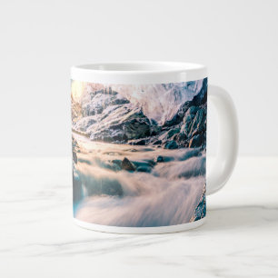 Waterfalls Vatnajokull Glacier, Eastern Iceland Large Coffee Mug
