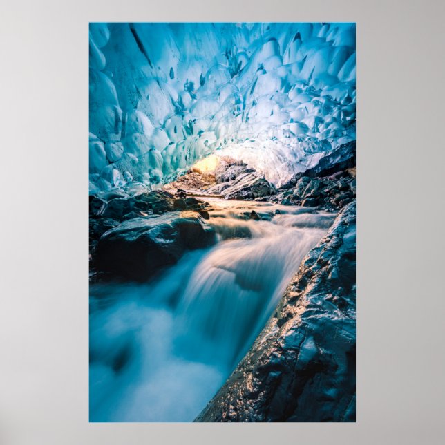 Waterfalls | Vatnajokull Glacier, Eastern Iceland Poster (Front)