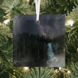 Waterfalls   Whistler Olympic Park Glass Tree Decoration