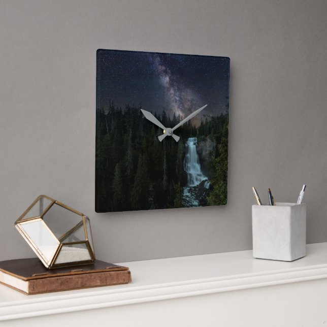 Waterfalls | Whistler Olympic Park Square Wall Clock (Office)