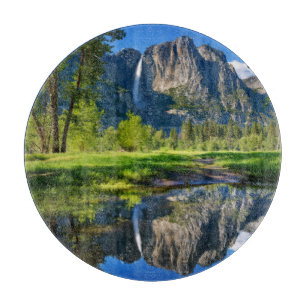 Waterfalls   Yosemite Falls, California Cutting Board