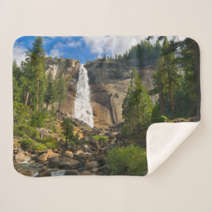 Waterfalls Yosemite National Park Sherpa Blanket
