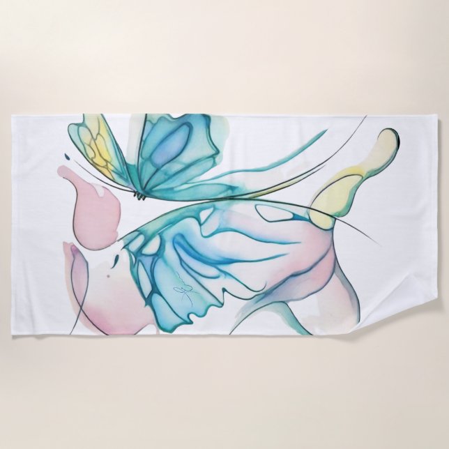 Waterfly 2 beach towel (Front)