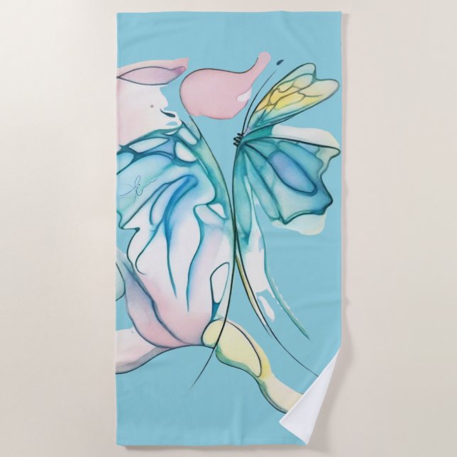 Waterfly 2 beach towel (Front)