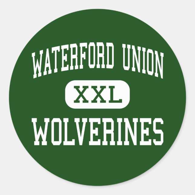 Waterford Union - Wolverines - High - Waterford Classic Round Sticker (Front)
