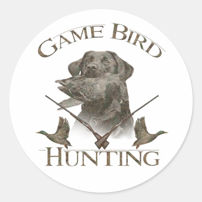  Waterfowl  , Game Bird Hunting T-Shirt Trucker Ha Classic Round Sticker (Front)