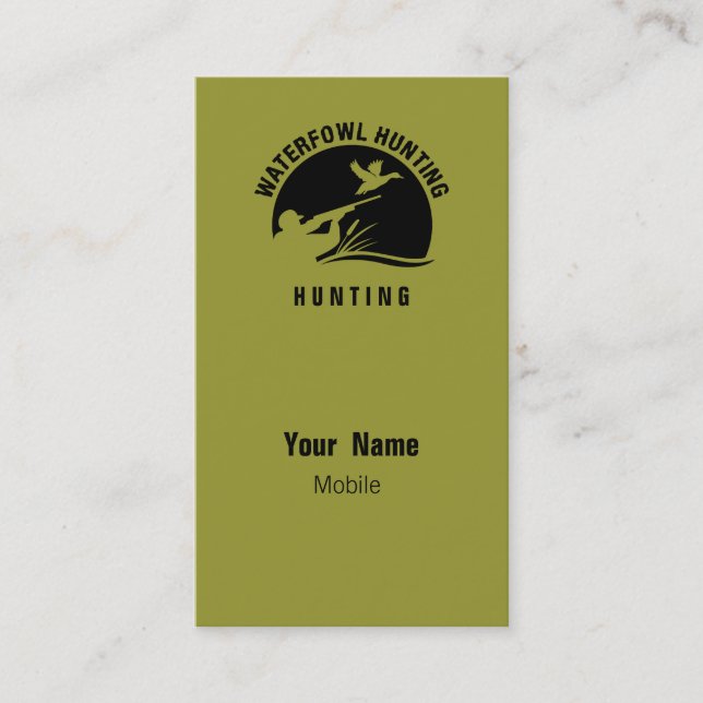 Waterfowl Hunting Business Card (Front)