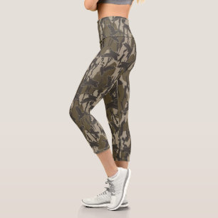 Waterfowl Hunting Camo Duck Hunters  Capri Leggings