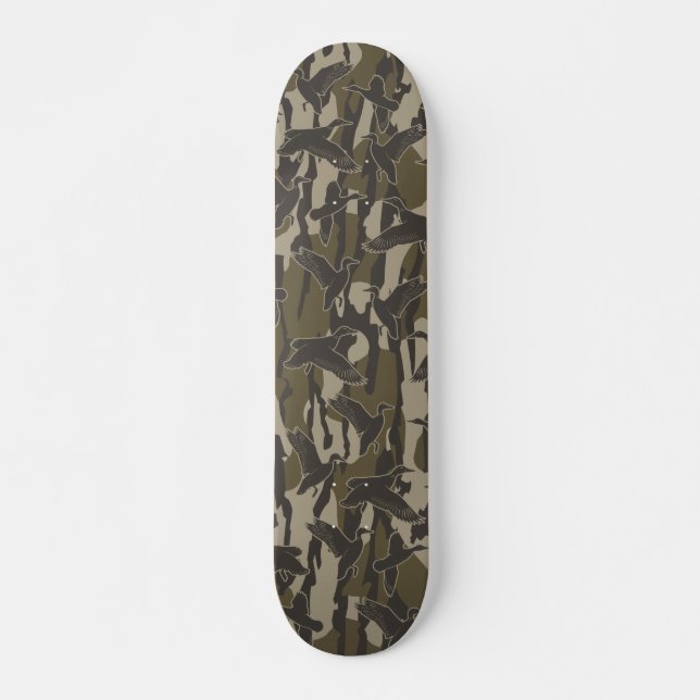 Waterfowl Hunting Camo Duck Hunters  Skateboard (Front)