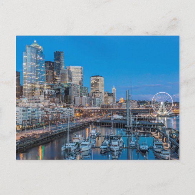 Waterfront and Downtown Postcard (Front)