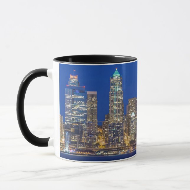 Waterfront and Downtown Skyline at Twilight Mug (Left)