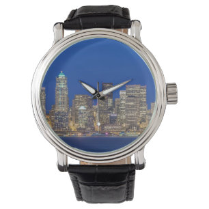 Waterfront and Downtown Skyline at Twilight Watch