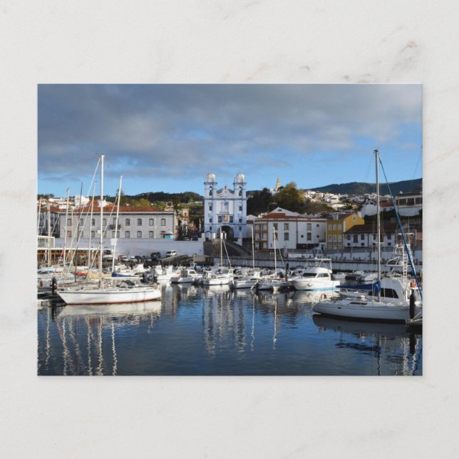 Waterfront: Angra do Heroismo, Terceira, Azores Postcard (Front)