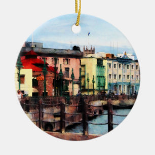 Waterfront Bridgetown Barbados Ceramic Tree Decoration