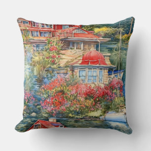 Waterfront Home with Sailboat Cushion