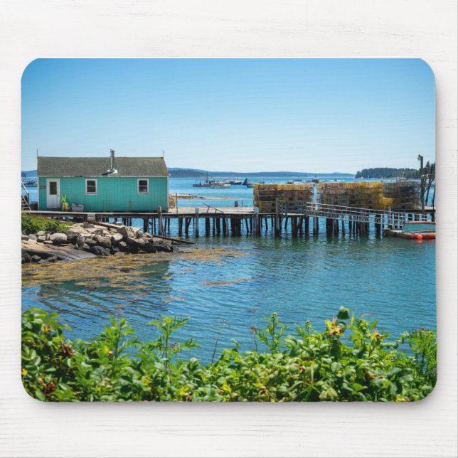 Waterfront in Stonington, Maine Mouse Mat (Front)