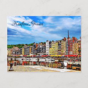 Waterfront of Honfleur harbour in Normandy, France Postcard