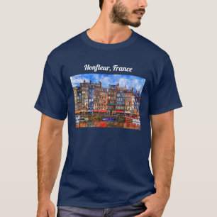 Waterfront of Honfleur harbour in Normandy, France T-Shirt