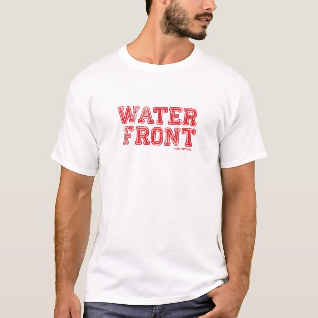 Waterfront T-Shirt /Red on White (Front)