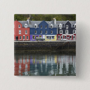 Waterfront, Tobermory, Isle of Mull, Scotland, 15 Cm Square Badge