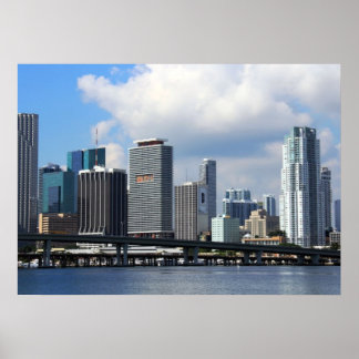 Waterfront view of Miami Poster