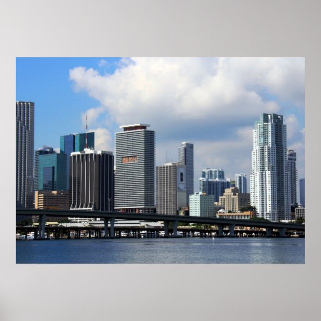 Waterfront view of Miami Poster (Front)