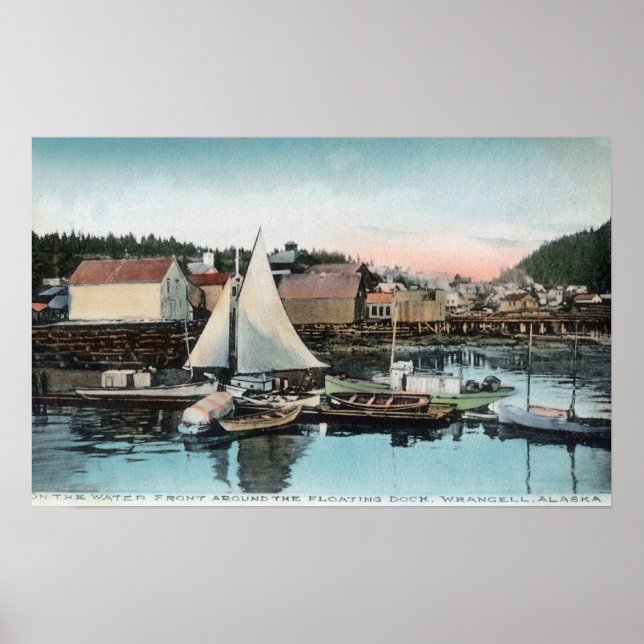 Waterfront View of the Floating Dock Poster (Front)