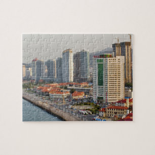Waterfront with Yantai city skyline, Shandong Jigsaw Puzzle