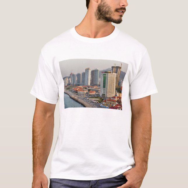Waterfront with Yantai city skyline, Shandong T-Shirt (Front)