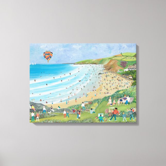 Watergate Bay Cornwall Canvas Print (Front)