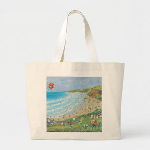 Watergate Bay Cornwall Large Tote Bag