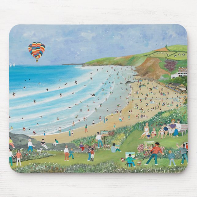 Watergate Bay Cornwall Mouse Mat (Front)